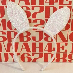 Sparkle Sisters Glitter Bunny Ears Headband, NWT